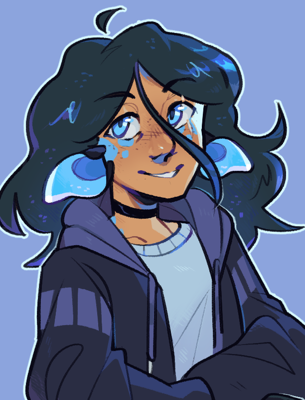 A colored bust of Jake