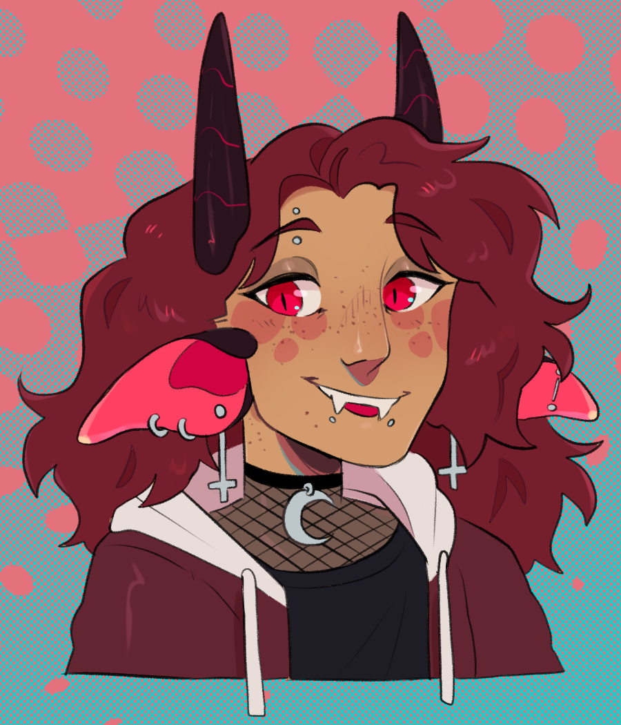 Fully colored headshot of Pomegranate