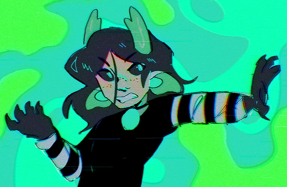 A very bright, sketchy artwork of Radian